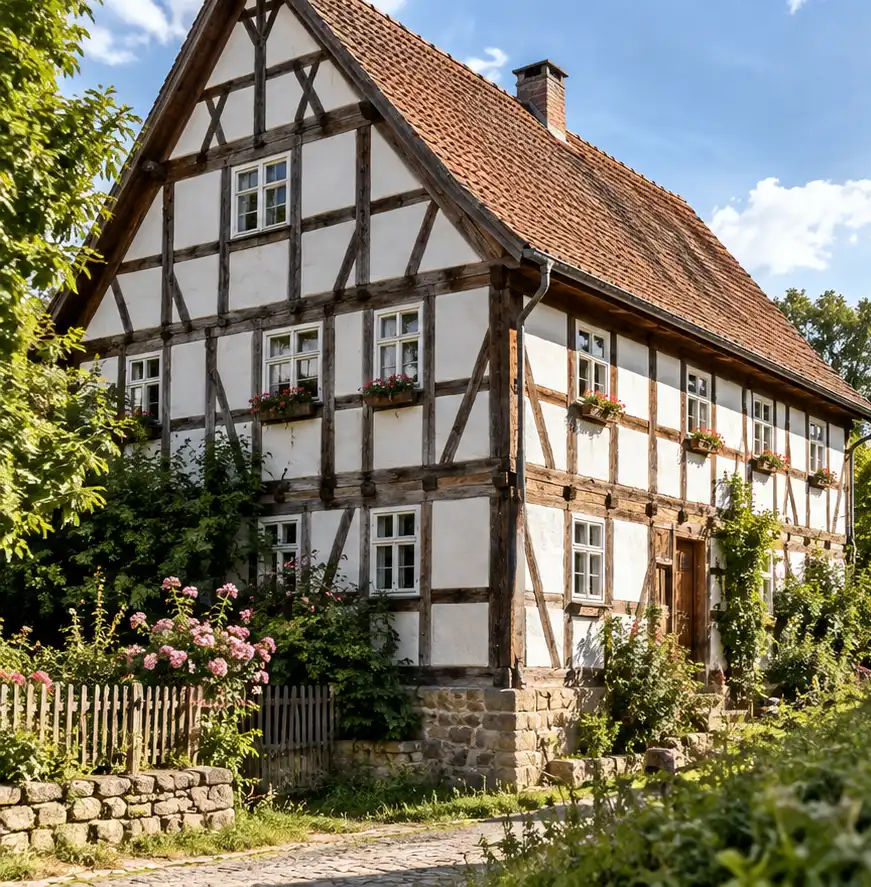 bauen mit stroh fachwerkhaus